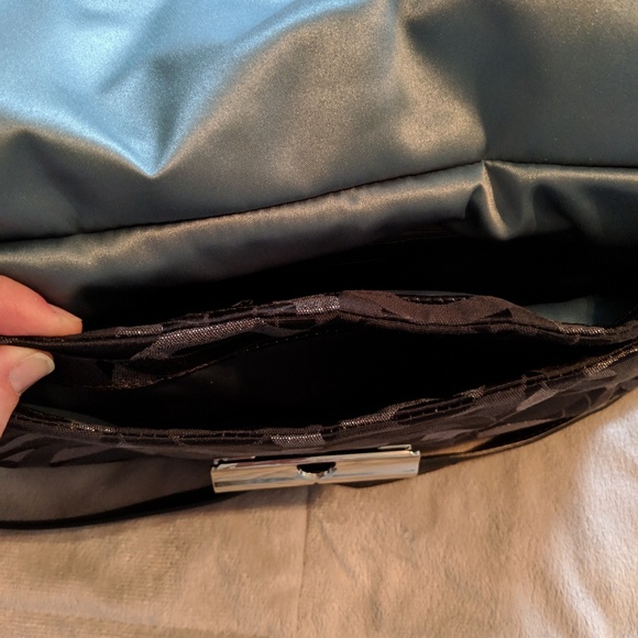 Small Black and Silver Coach Signature Crossbody - Picture 5 of 6